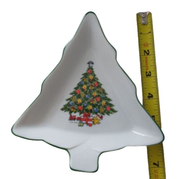 Mt Clemens Pottery Candy Dish Ceramic Tray Nut Bowl Vintage Japan Christmas Tree - Picture 2 of 15